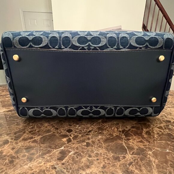 Coach Large Denim Rowan Bag (NWT) - Picture 6 of 16